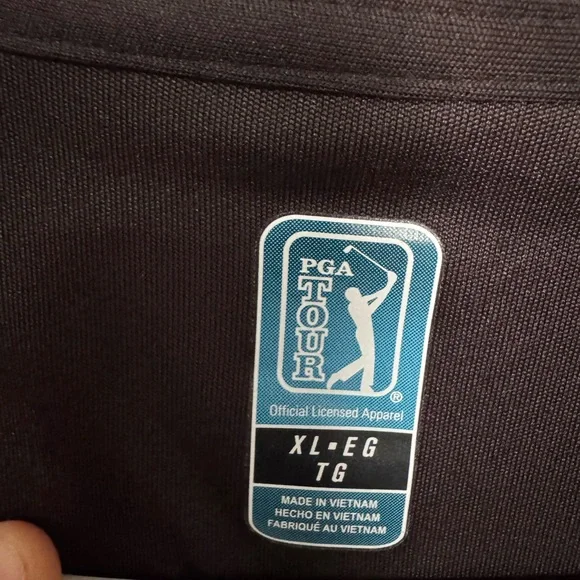 PGA Tour Black and Gray Polo Shirt - Picture 3 of 3